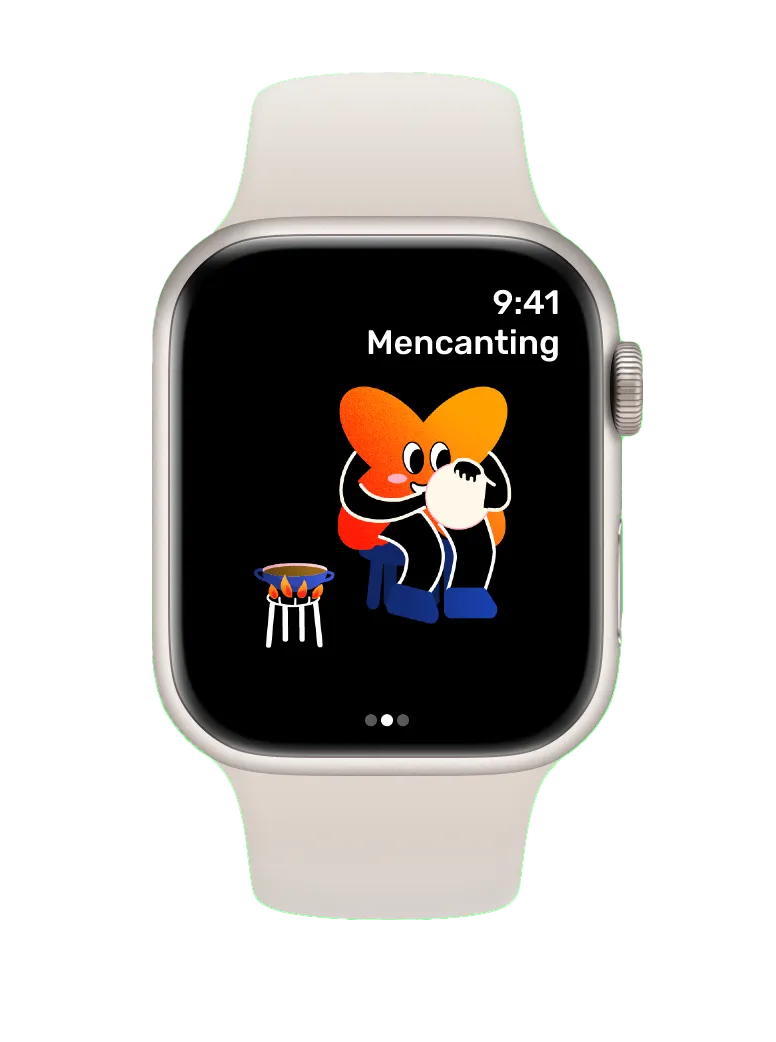 Nyanting Apple Watch companion measuring canting angle